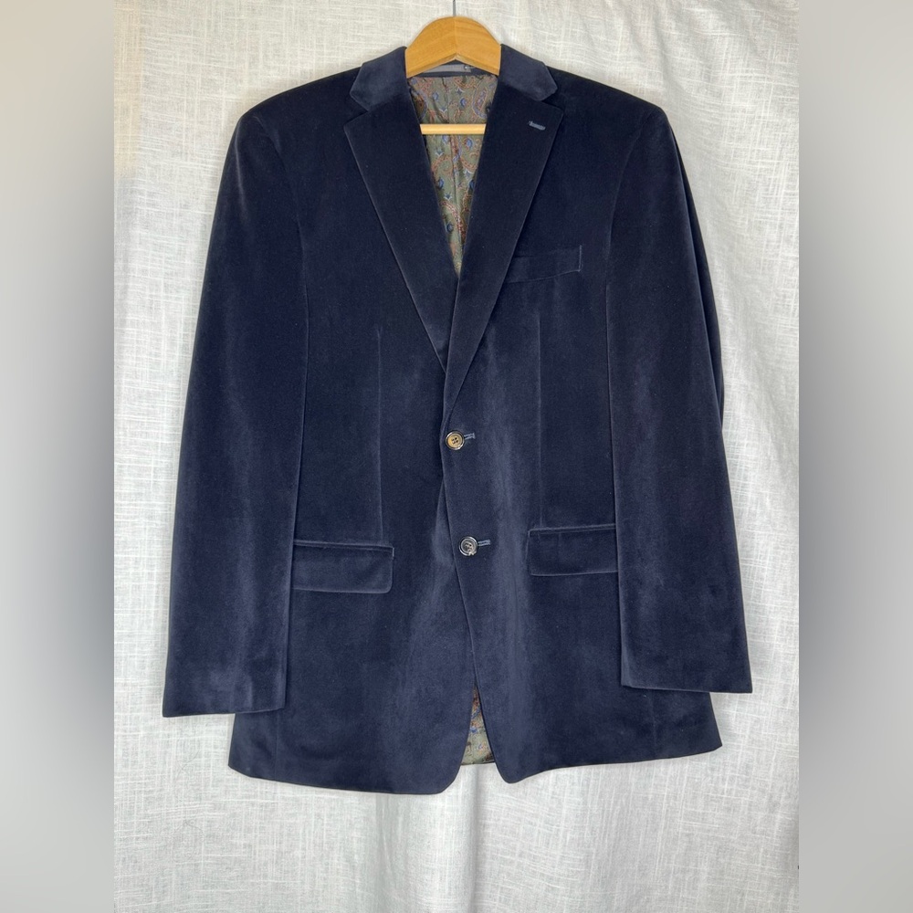 Lauren Ralph Lauren Navy Velvet Blazer
